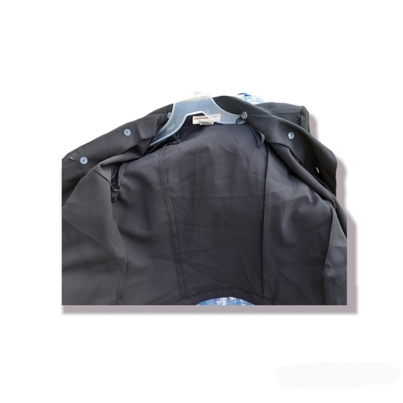 Womens vintage Sz 11/12 Black Expressions Blazer Cropped button up Jacket - Picture 4 of 4